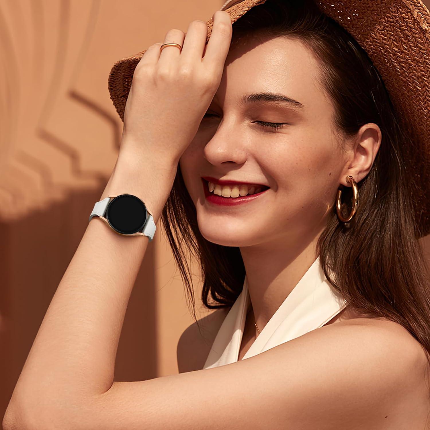 Correa de Cuero 20mm GEAK para Galaxy Watch 7/6/5/4/Active 2