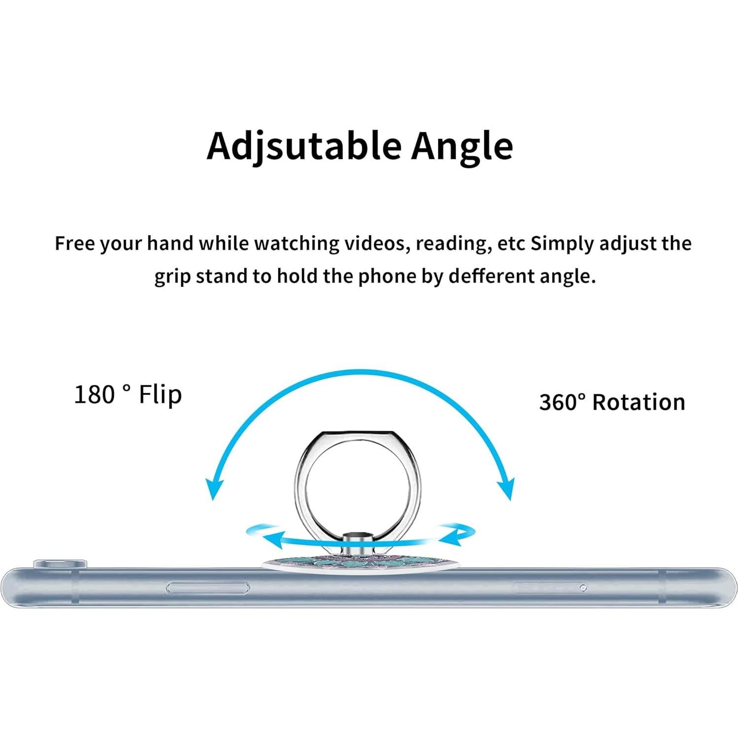 Soporte de Anillo para Teléfono TACOMEGE Azul Bohemio 3.81cm