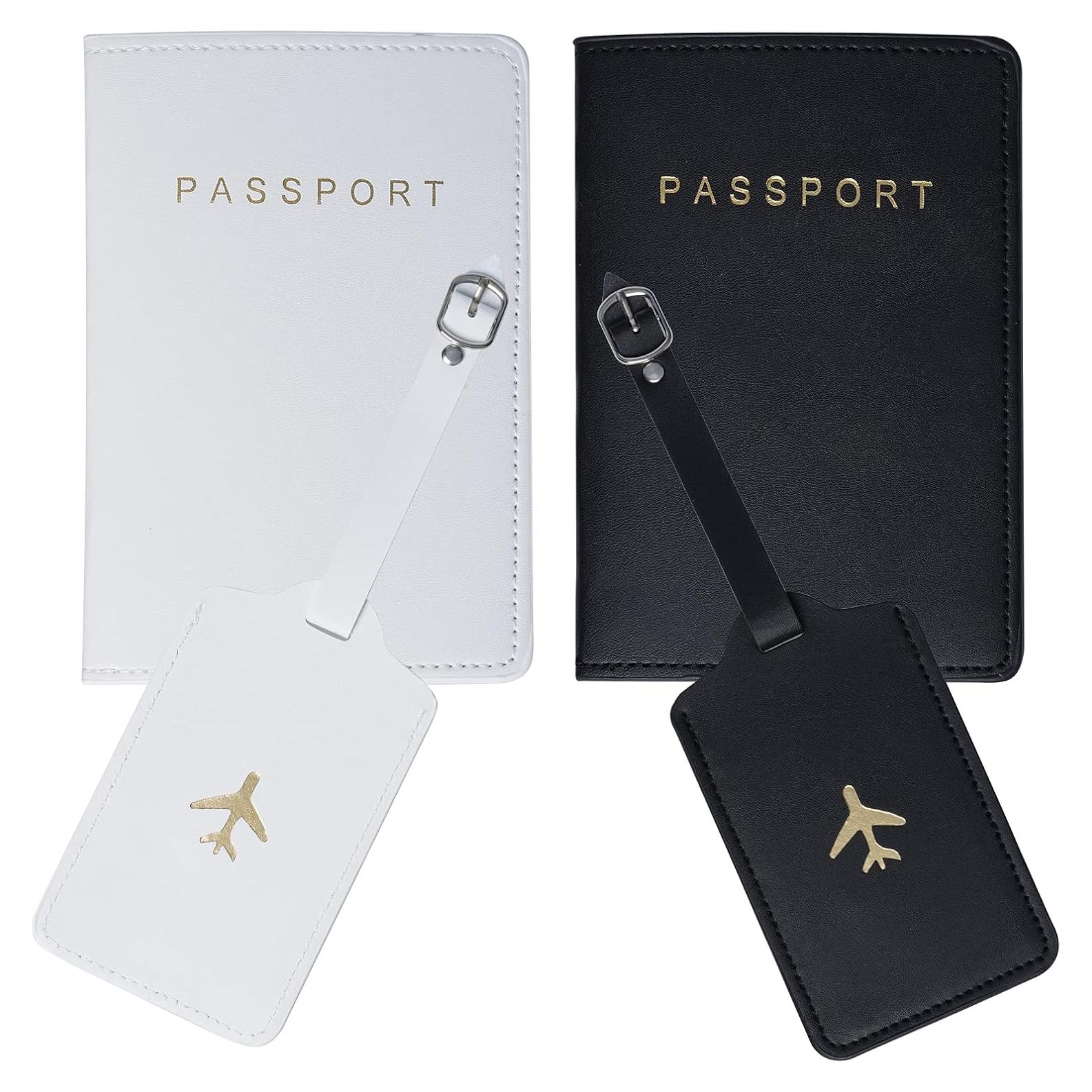 Set de 2 Carteras de Pasaporte y Etiquetas de Equipaje Yolyoo