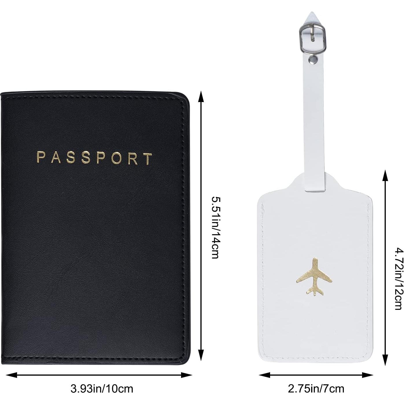 Set de 2 Carteras de Pasaporte y Etiquetas de Equipaje Yolyoo