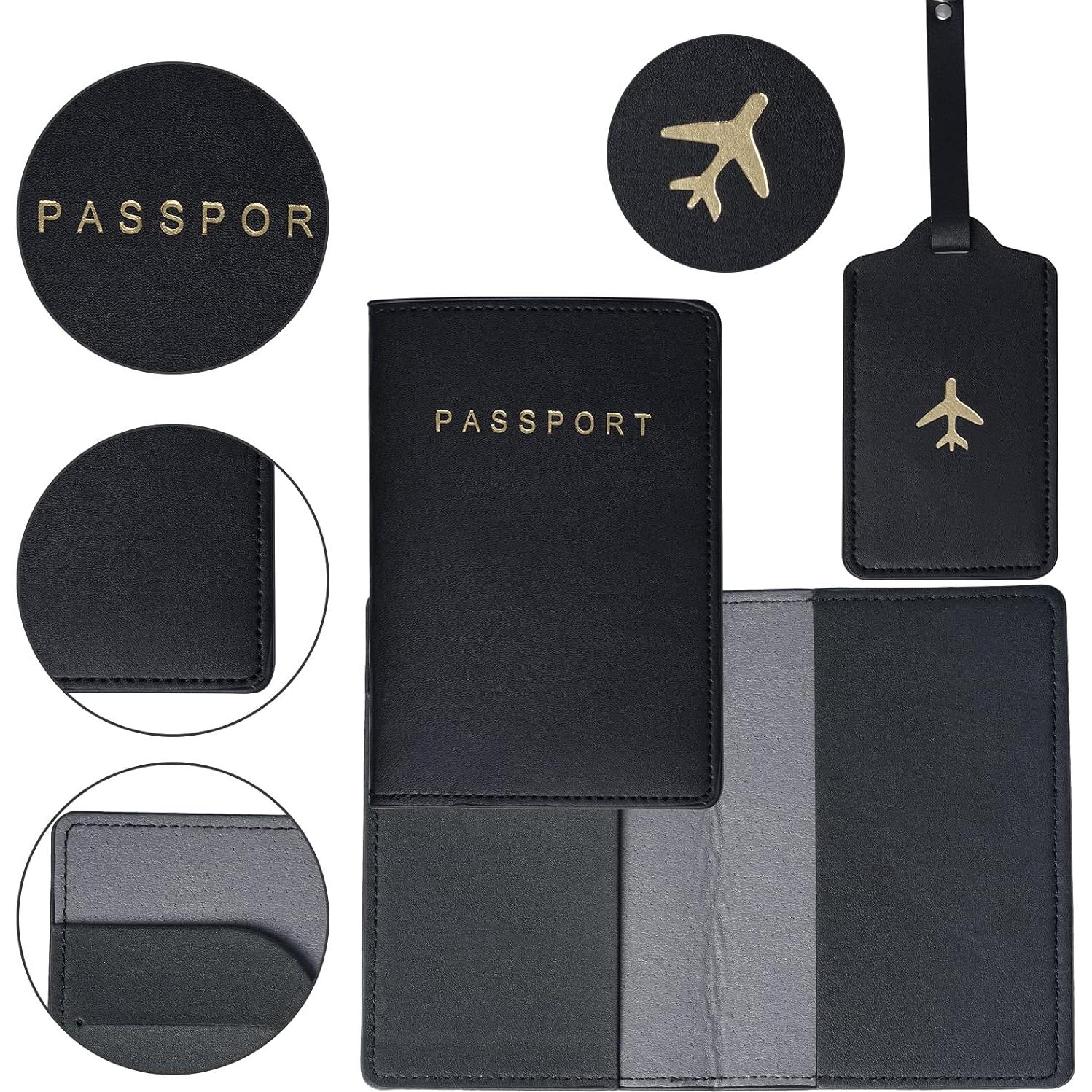 Set de 2 Carteras de Pasaporte y Etiquetas de Equipaje Yolyoo