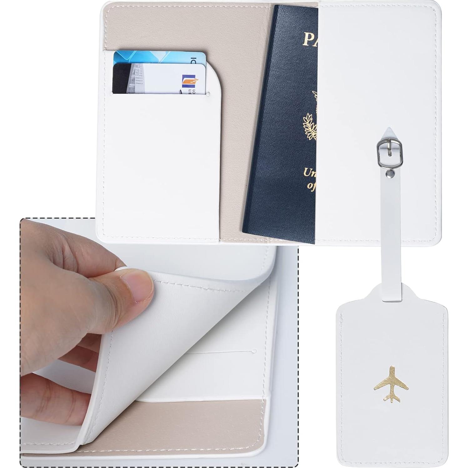 Set de 2 Carteras de Pasaporte y Etiquetas de Equipaje Yolyoo