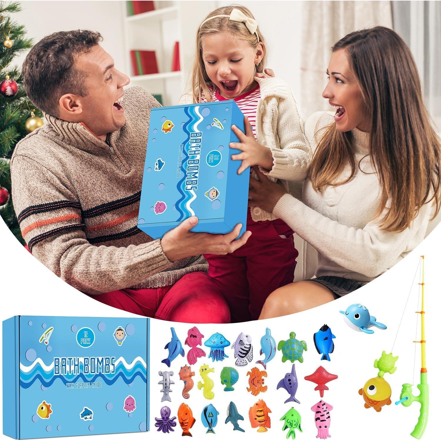 Bombas de baño para niños Kims Cosiart - 20 sorpresas con juego de pesca