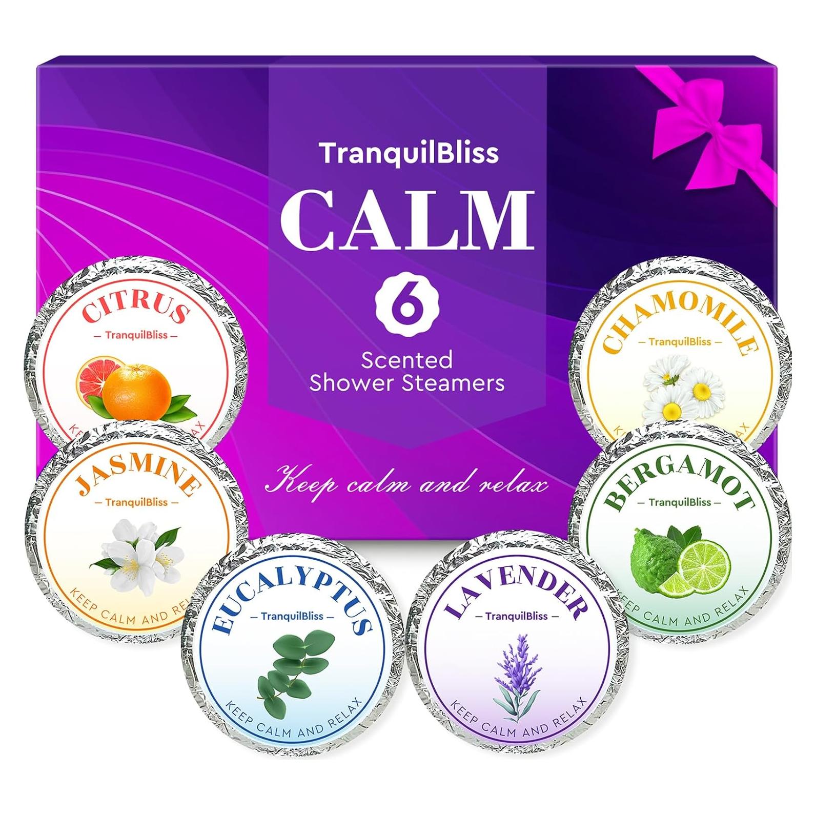 Bombas de Ducha TranquilBliss Set de 6 Tabletas Aromáticas