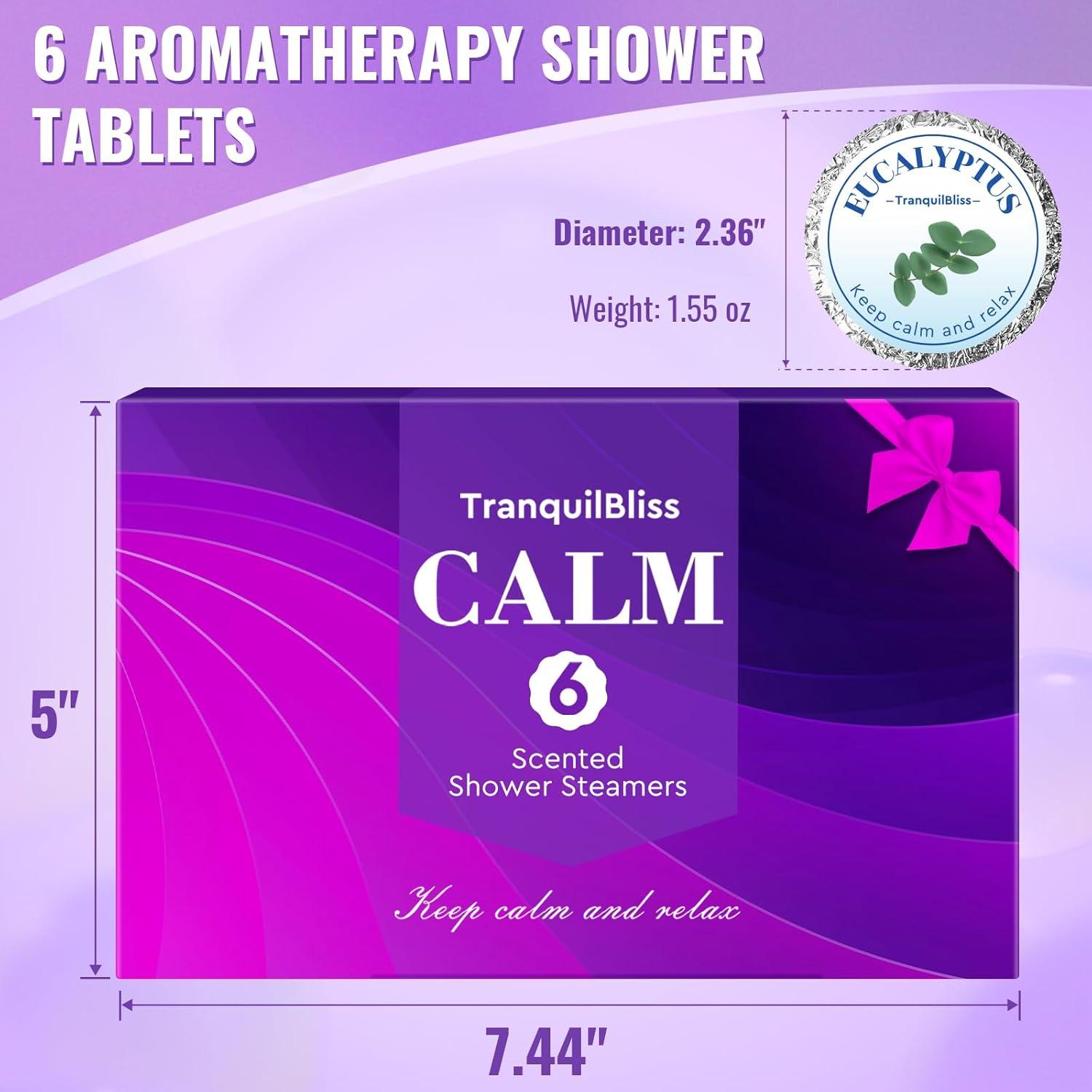 Bombas de Ducha TranquilBliss Set de 6 Tabletas Aromáticas