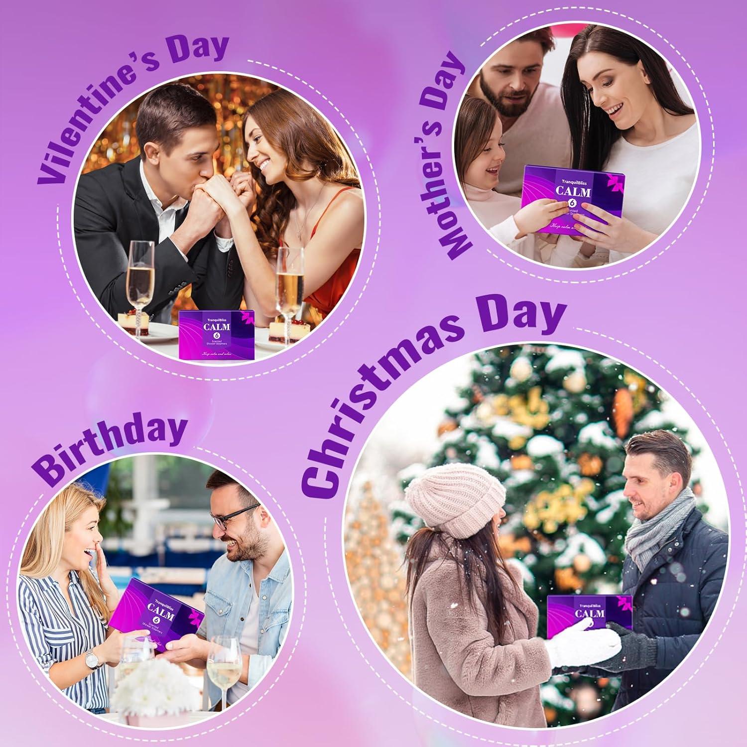 Bombas de Ducha TranquilBliss Set de 6 Tabletas Aromáticas