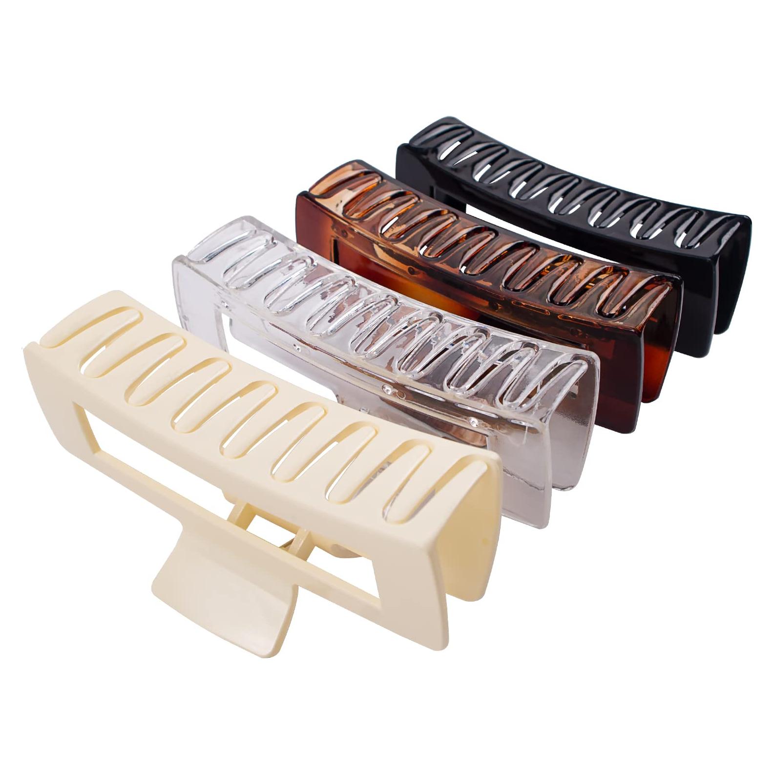 Paquete de 4 Pinzas para el Cabello Extra Grande Maorulu 12.7 cm