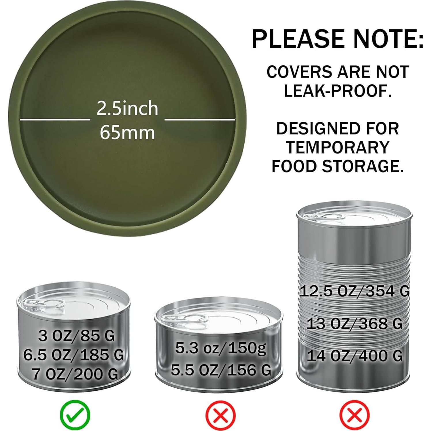 Tapas de Latas para Gatos OHMO 2 Pack Silicona Verde Camo