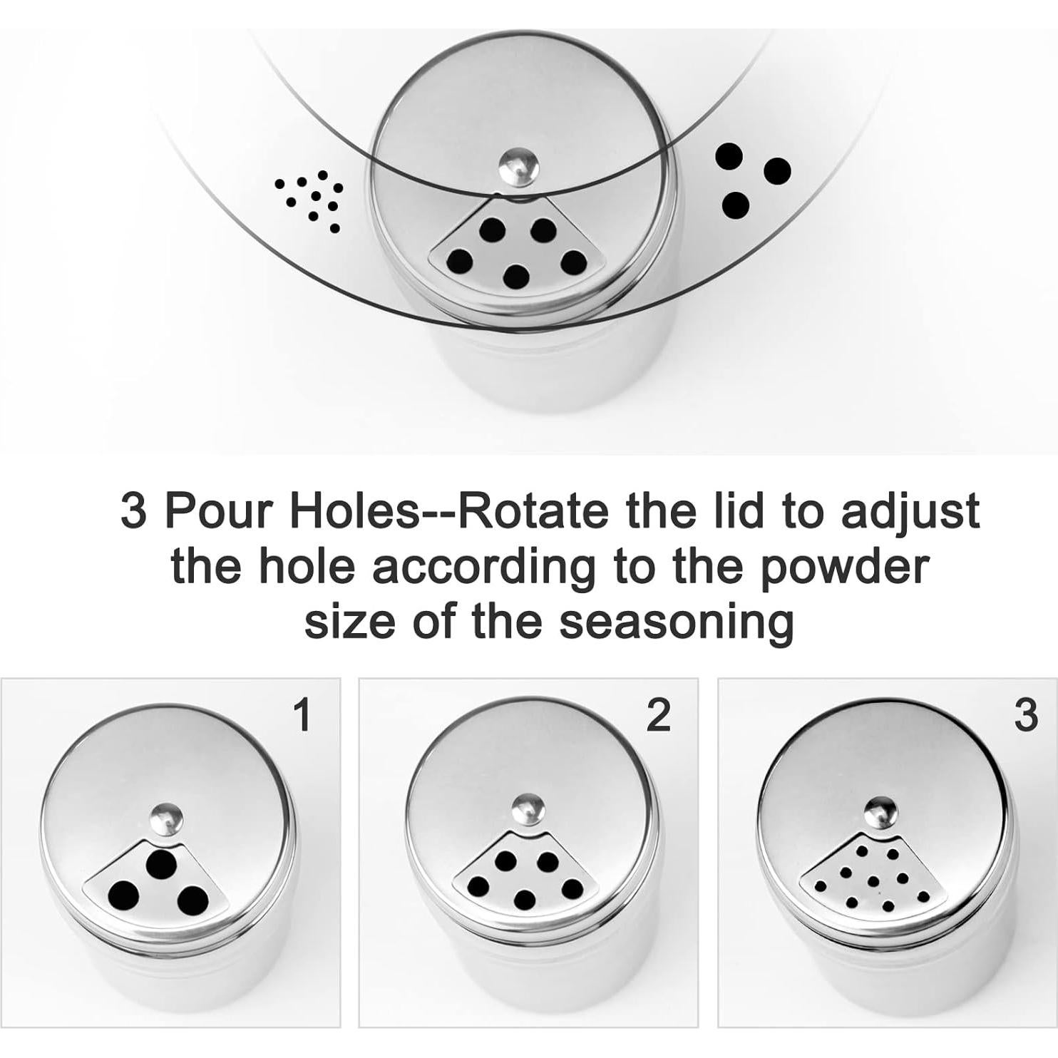 Kit de Molinillos de Especias EZYoutdoor 6 Piezas Acero Inoxidable