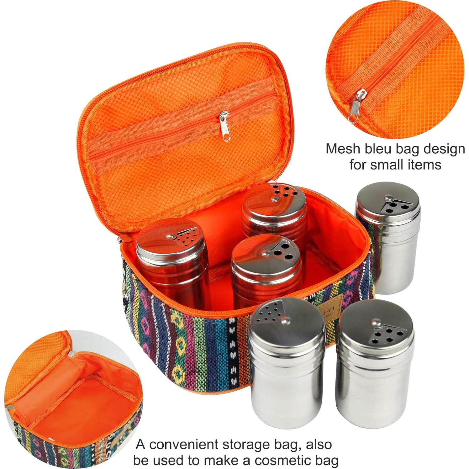 Kit de Molinillos de Especias EZYoutdoor 6 Piezas Acero Inoxidable