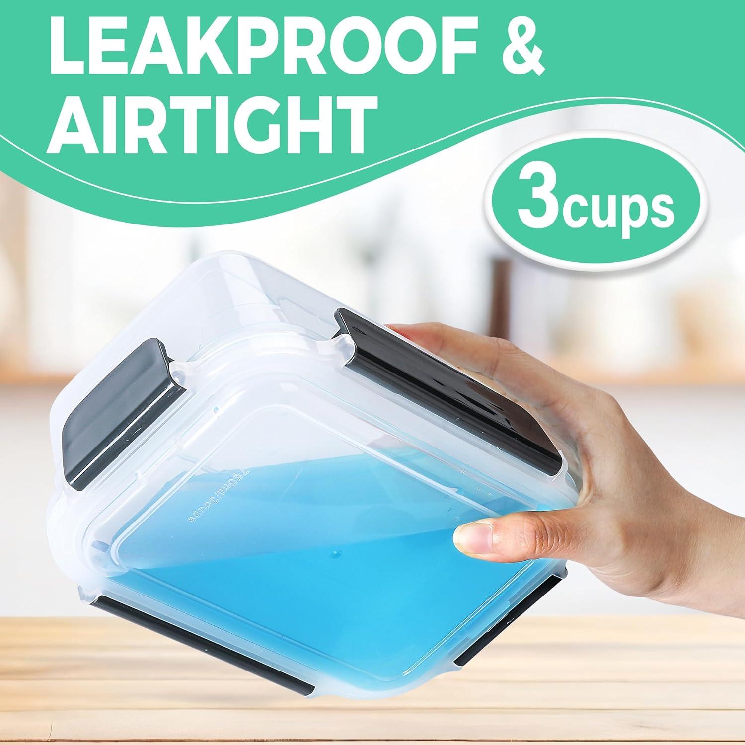 Contenedores de Almacenamiento YORY 3 Tazas 5-Pack Rectangulares