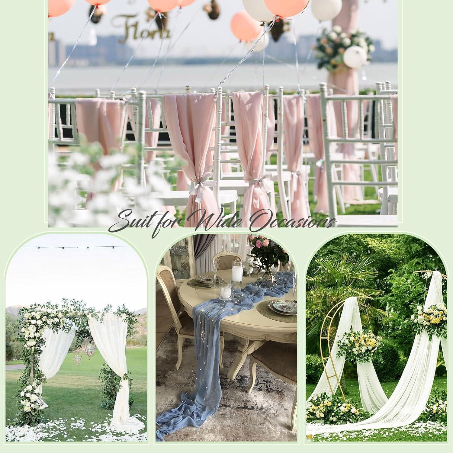 Caminito de Mesa de Tela de Queso Boho Negro 35x305 cm