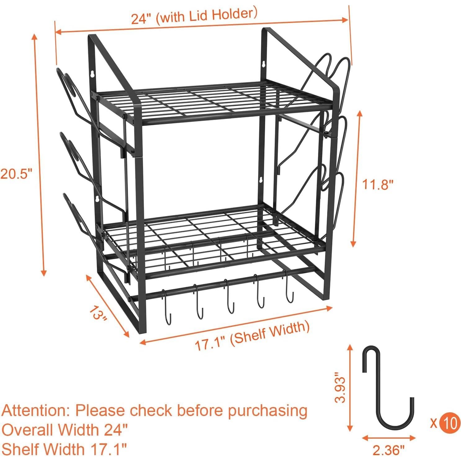 Soporte de Olla Colgante VyGrow 2 Niveles 61x33x52 cm