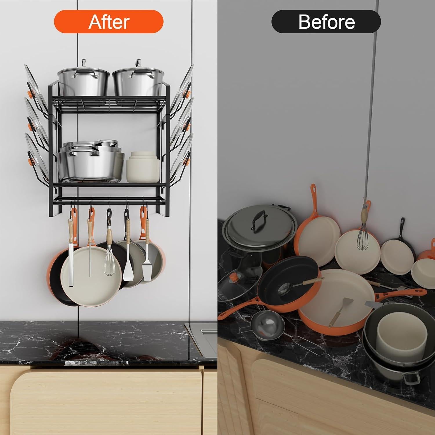 Soporte de Olla Colgante VyGrow 2 Niveles 61x33x52 cm