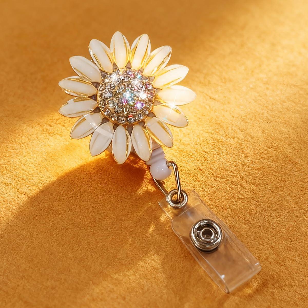 Soporte de Insignia Retráctil Ascrafter 2 Piezas Flor Champán