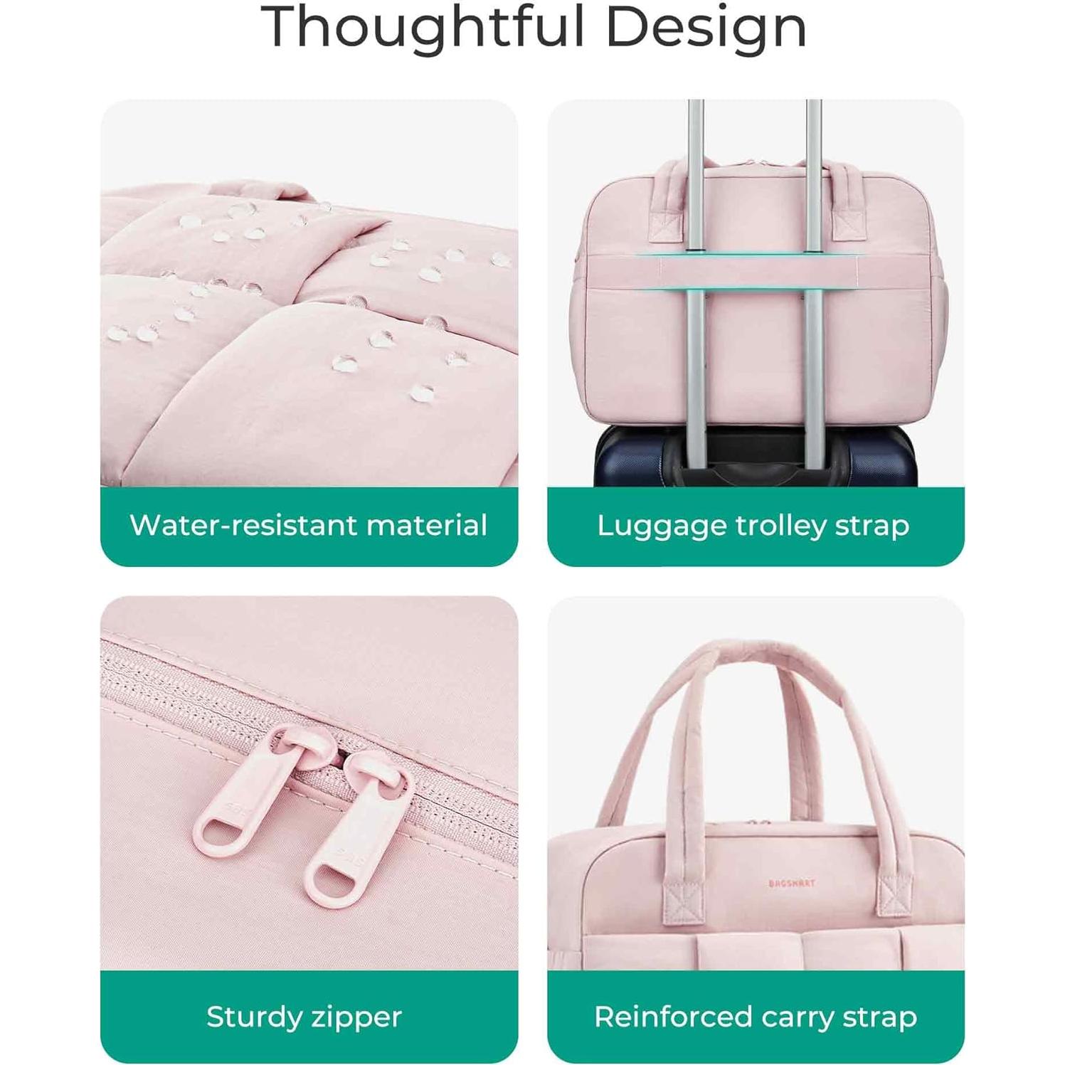 Bolsa de Gimnasio BAGSMART 24L para Mujeres Rosa Bebé