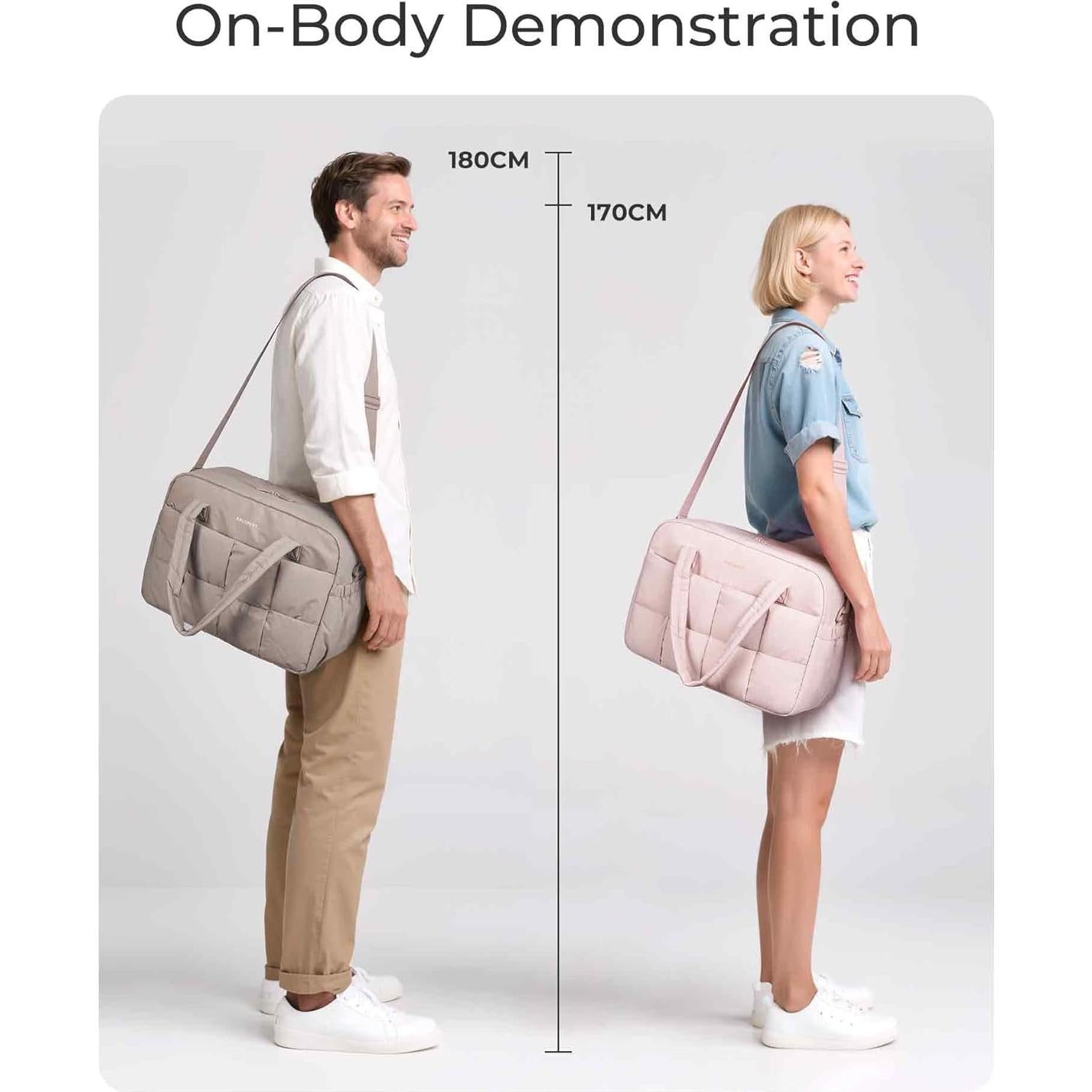 Bolsa de Gimnasio BAGSMART 24L para Mujeres Rosa Bebé