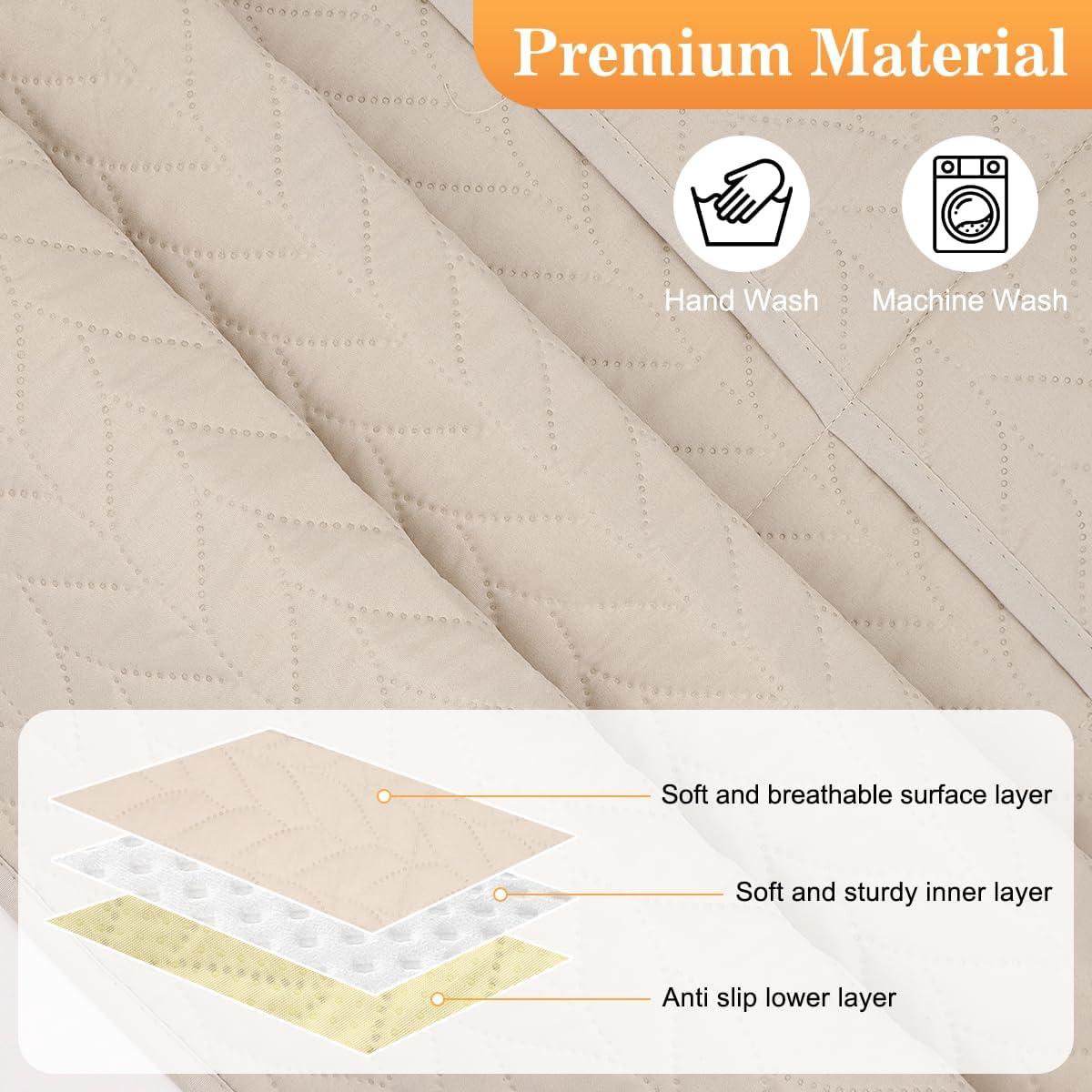 Organizador de Reposabrazos Sofá HADEEONG Beige 6 Bolsillos