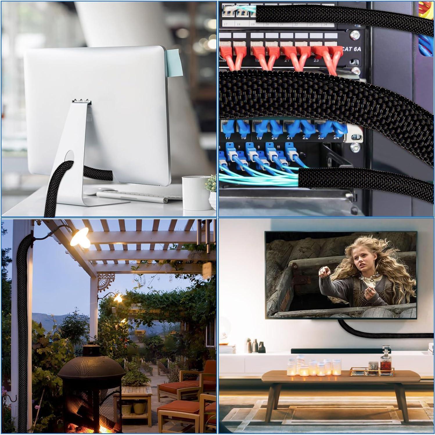 Protector de Cables Annbes 2m Negro para Mascotas y Automóviles