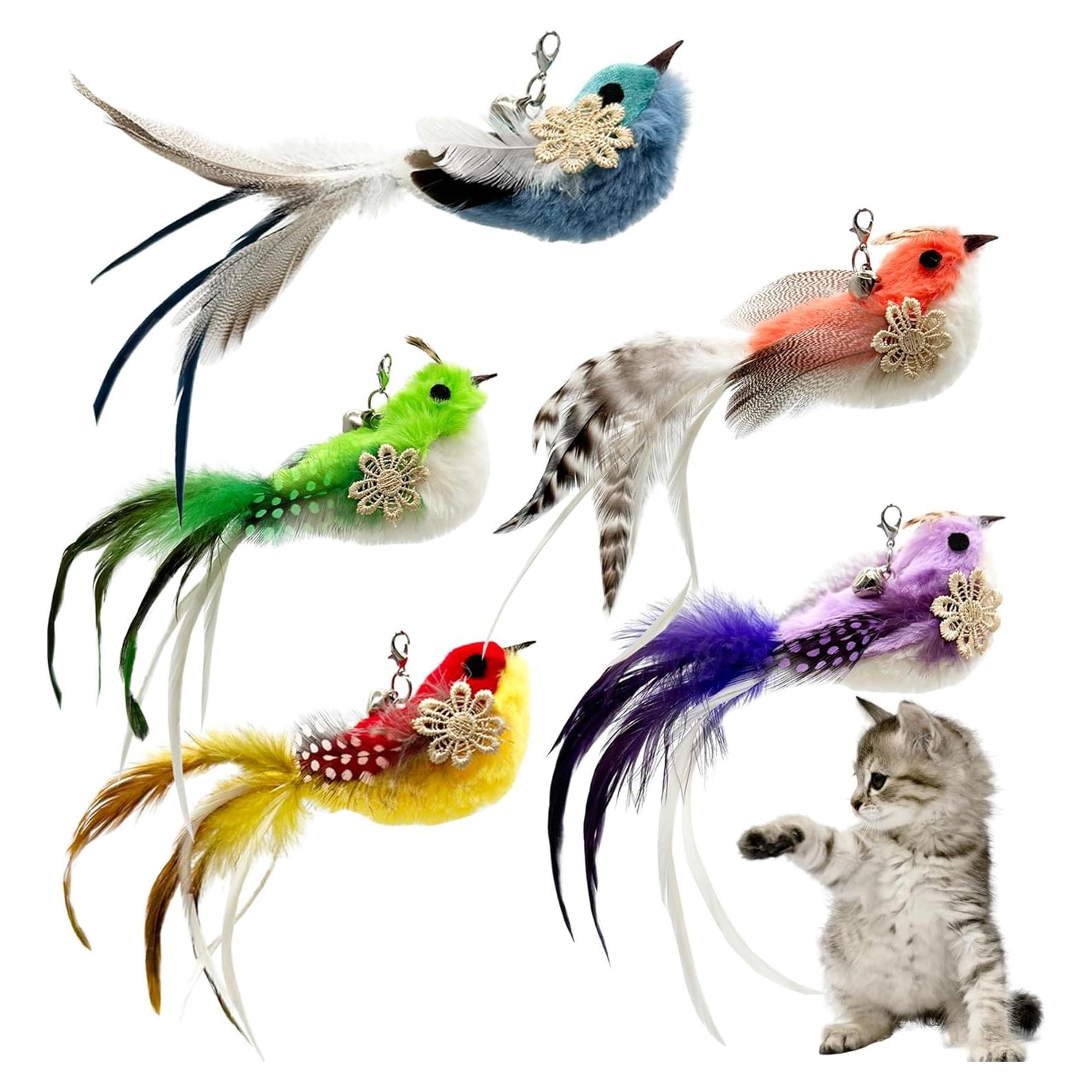 Recargas de Juguetes de Plumas para Gatos CATENEED 5 Piezas