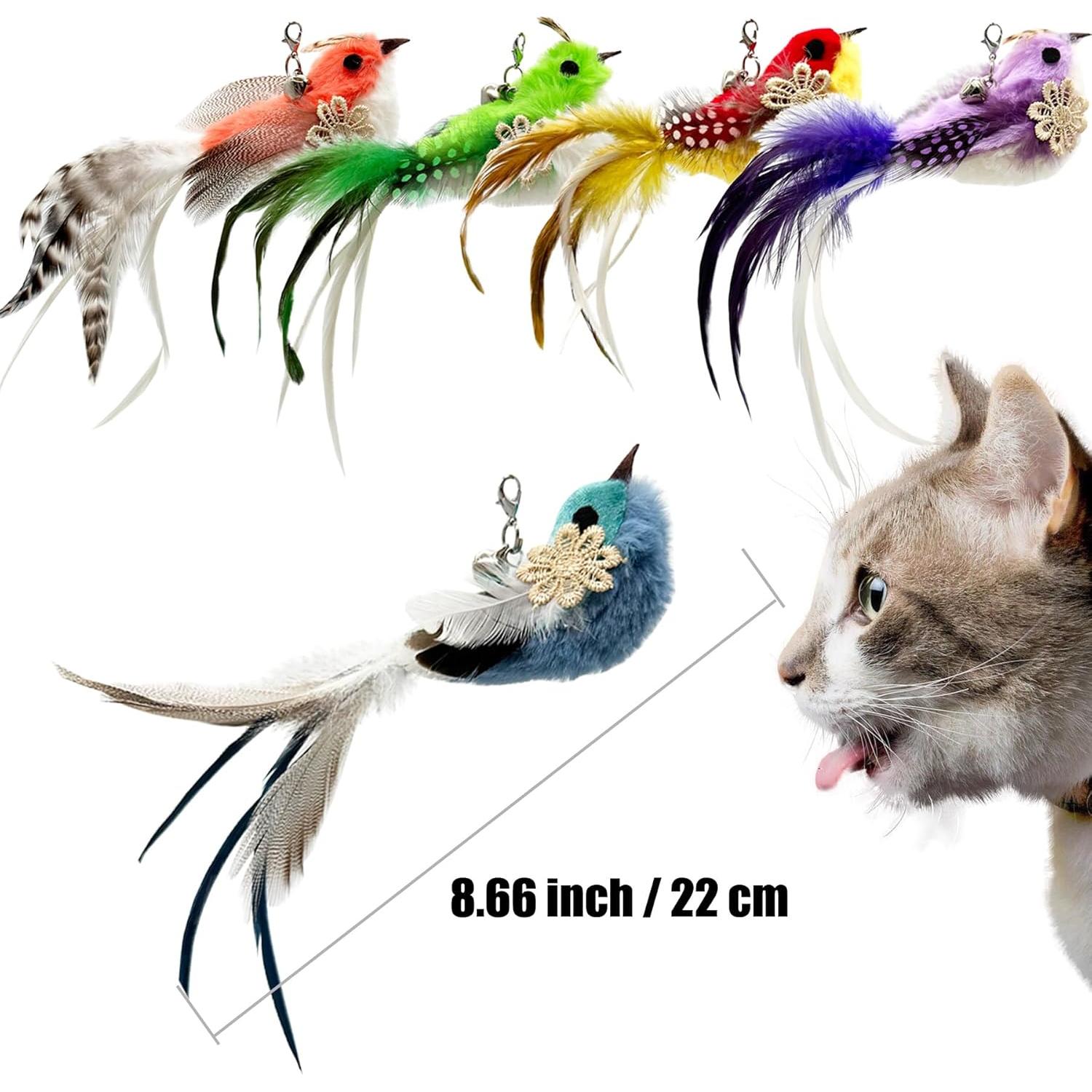 Recargas de Juguetes de Plumas para Gatos CATENEED 5 Piezas