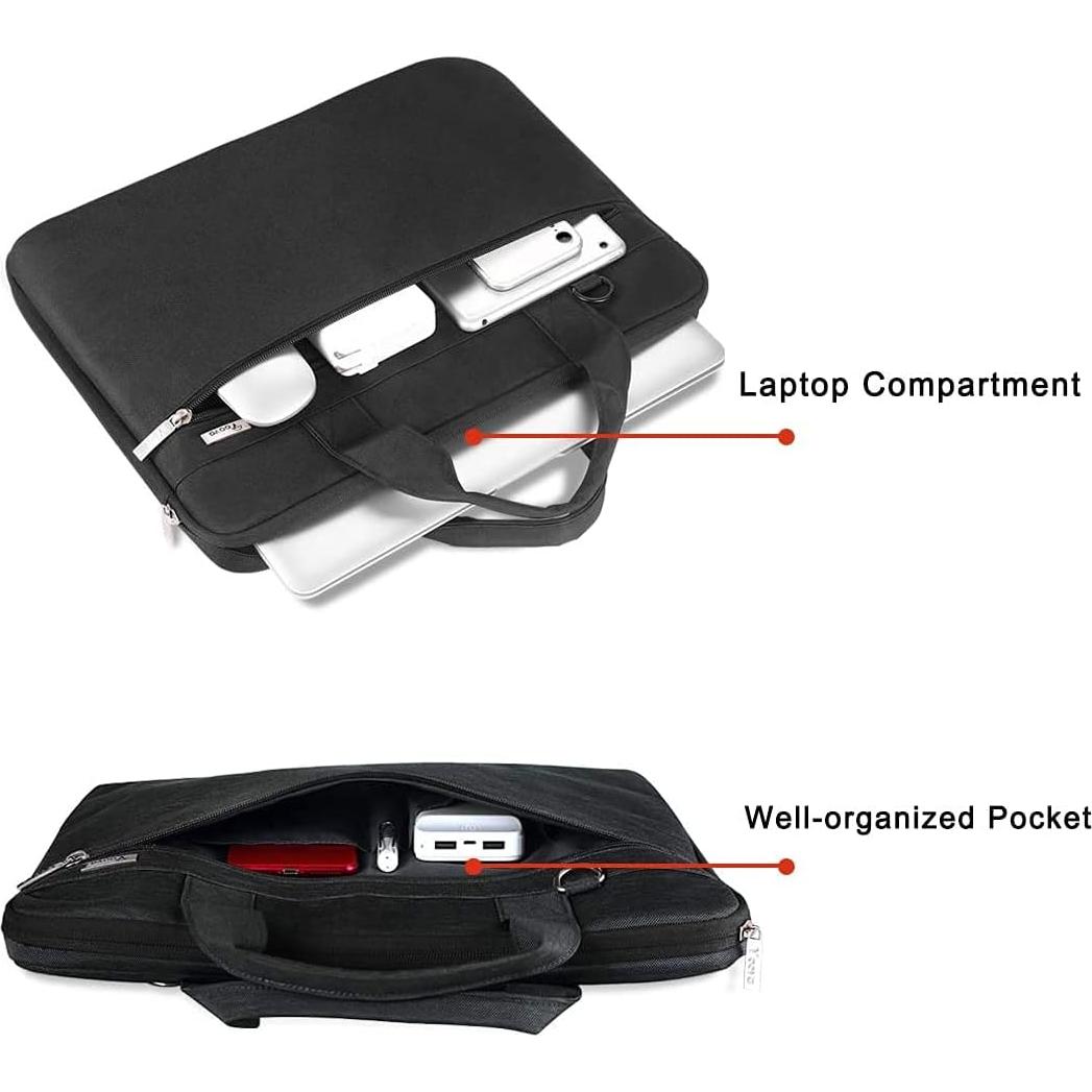 Bolsa para Laptop Voova 13-14 Pulgadas Negra Impermeable