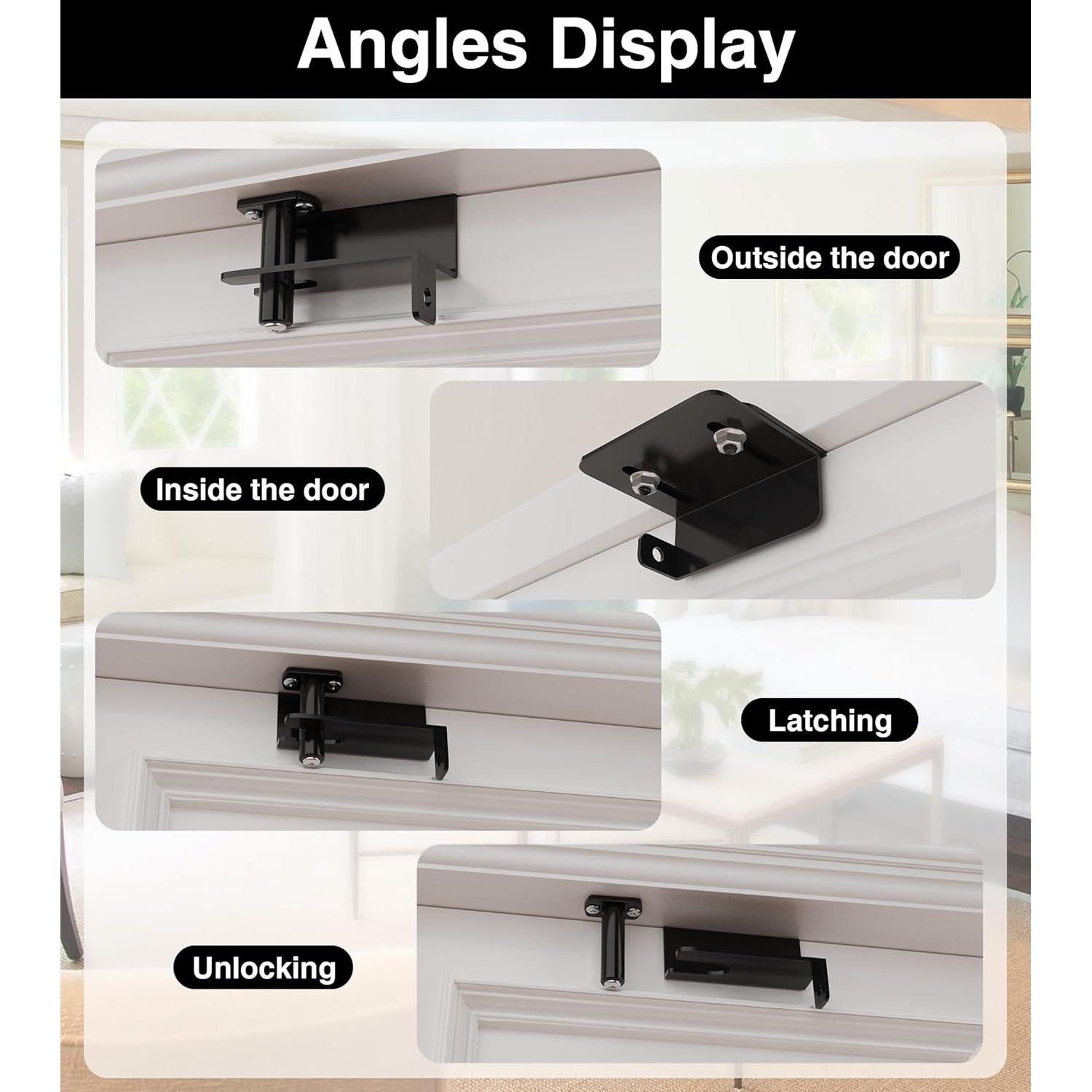 Cerradura Superior Ajustable de Seguridad para Niños - Negra