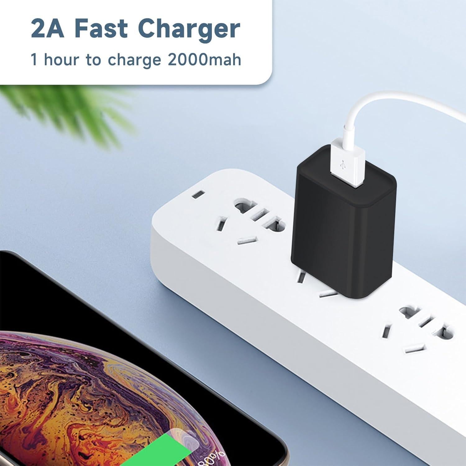 Cargador de Pared MEHIDFY USB 5V 2A Carga Rápida Negro