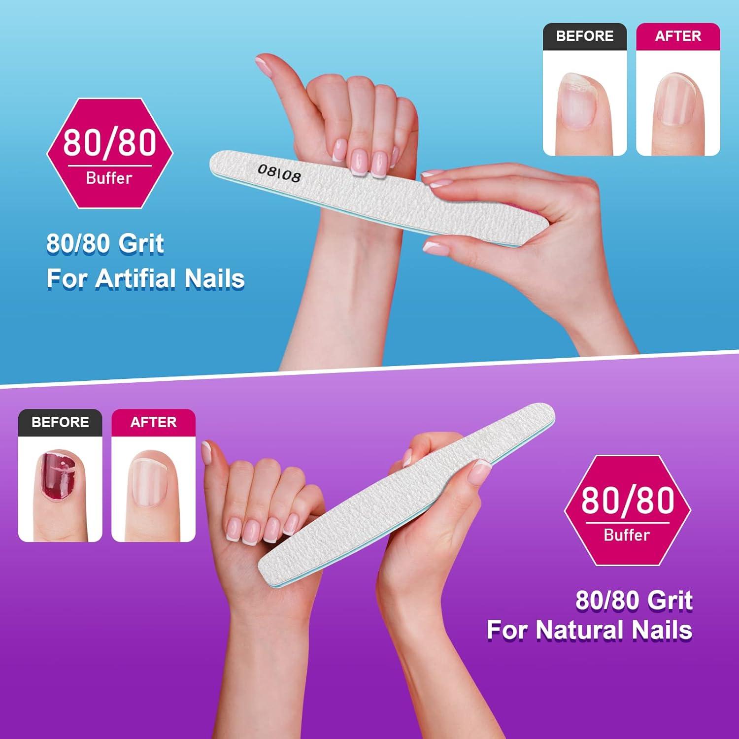 15 Limas de Uñas 80/80 Diesisa para Manicura Profesional