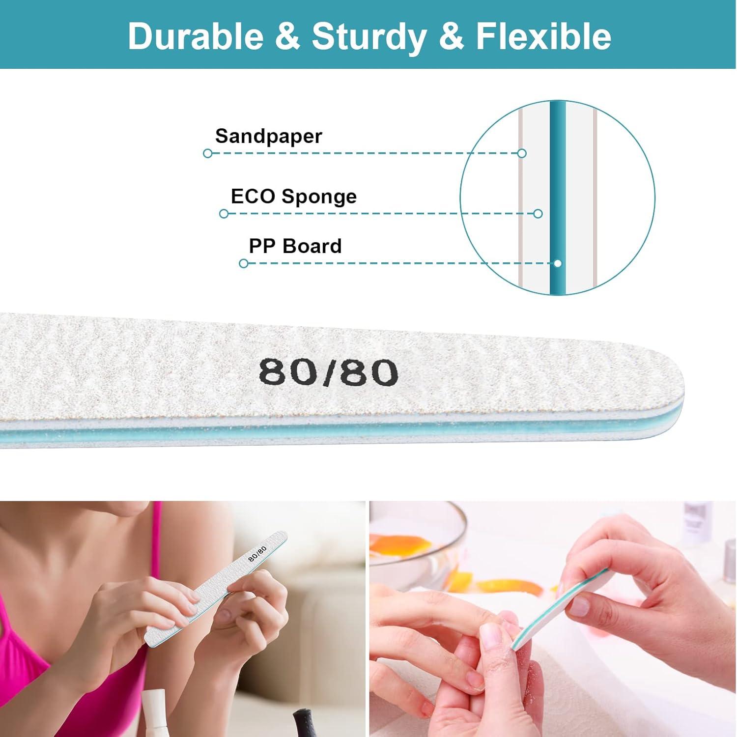 15 Limas de Uñas 80/80 Diesisa para Manicura Profesional