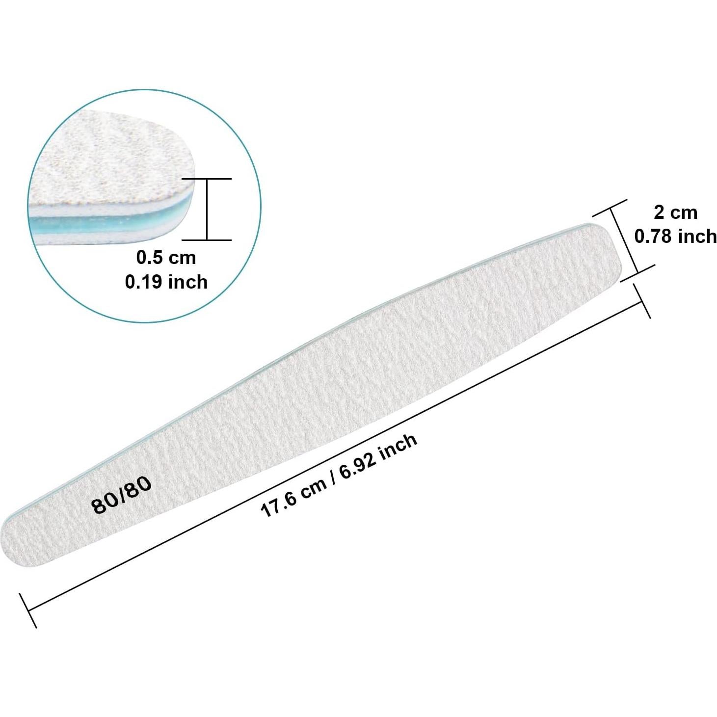 15 Limas de Uñas 80/80 Diesisa para Manicura Profesional