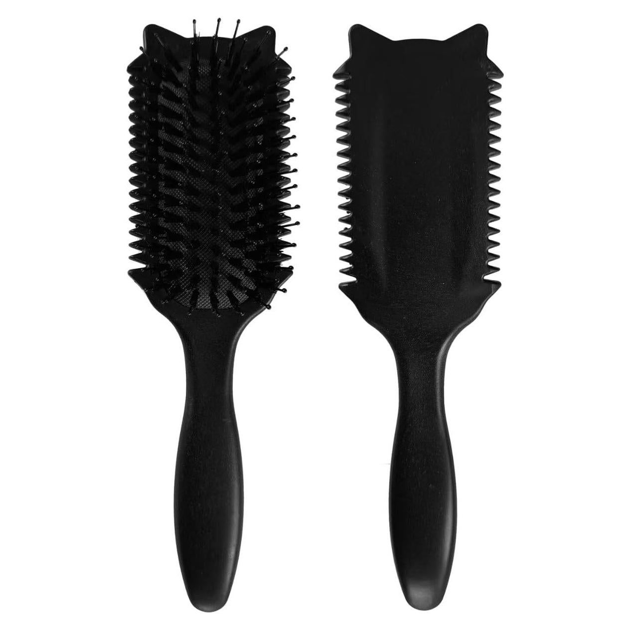 Cepillo Definidor de Rizos WDF - Diseño Cabeza de Gato Negro