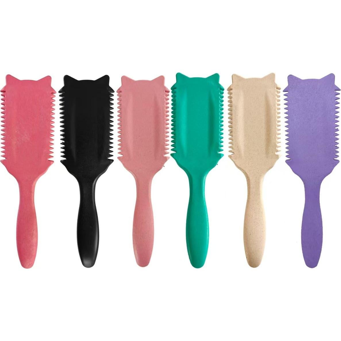 Cepillo Definidor de Rizos WDF - Diseño Cabeza de Gato Negro