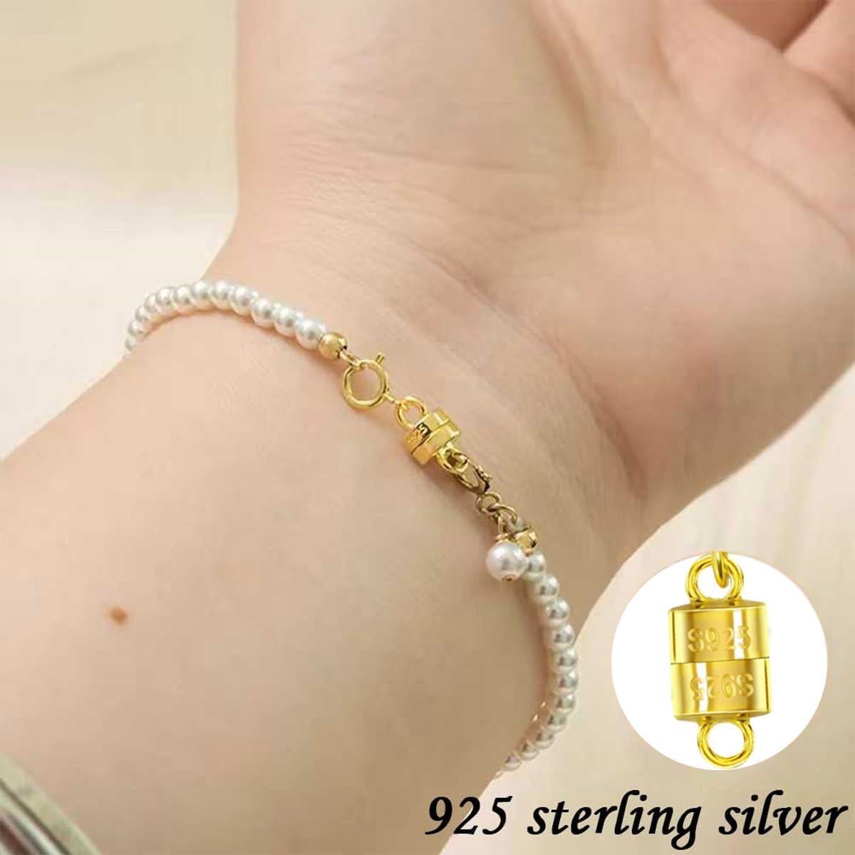 Cierres Magnéticos de Plata 925 Oilzorr para Collares y Pulseras - 10 Pcs