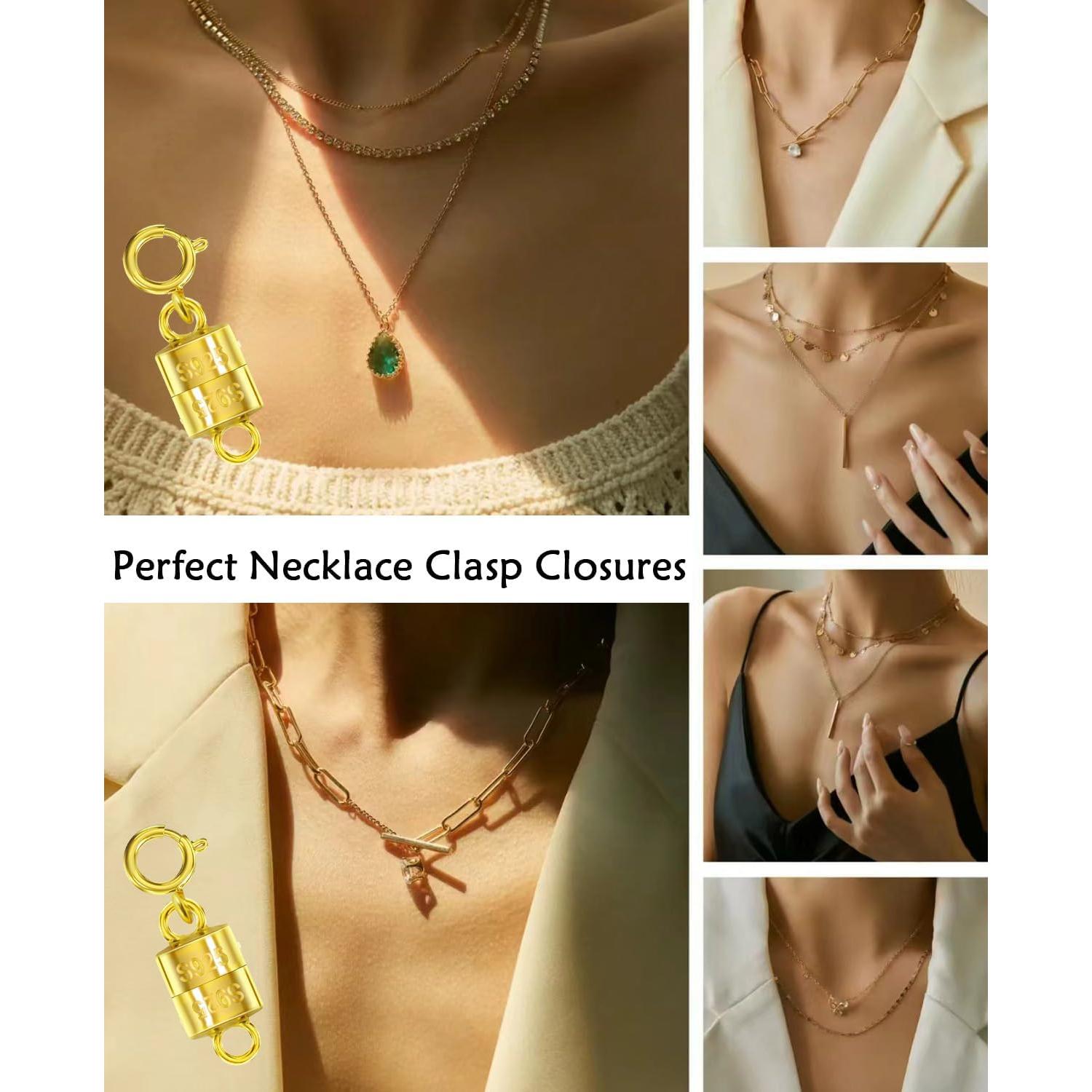 Cierres Magnéticos de Plata 925 Oilzorr para Collares y Pulseras - 10 Pcs