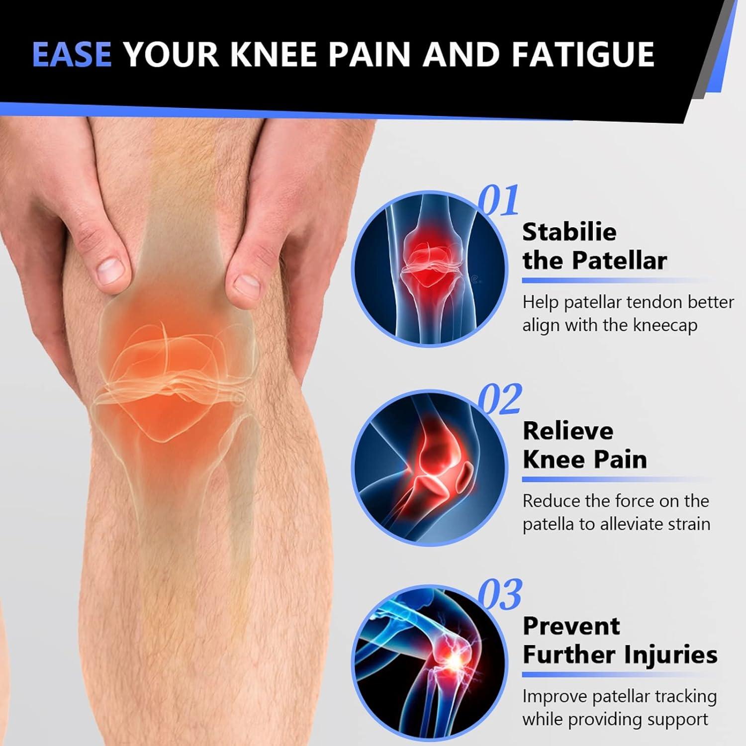 Correa de Tendón Patelar EMICUTE Ajustable para Rodilla - Alivio Dolor