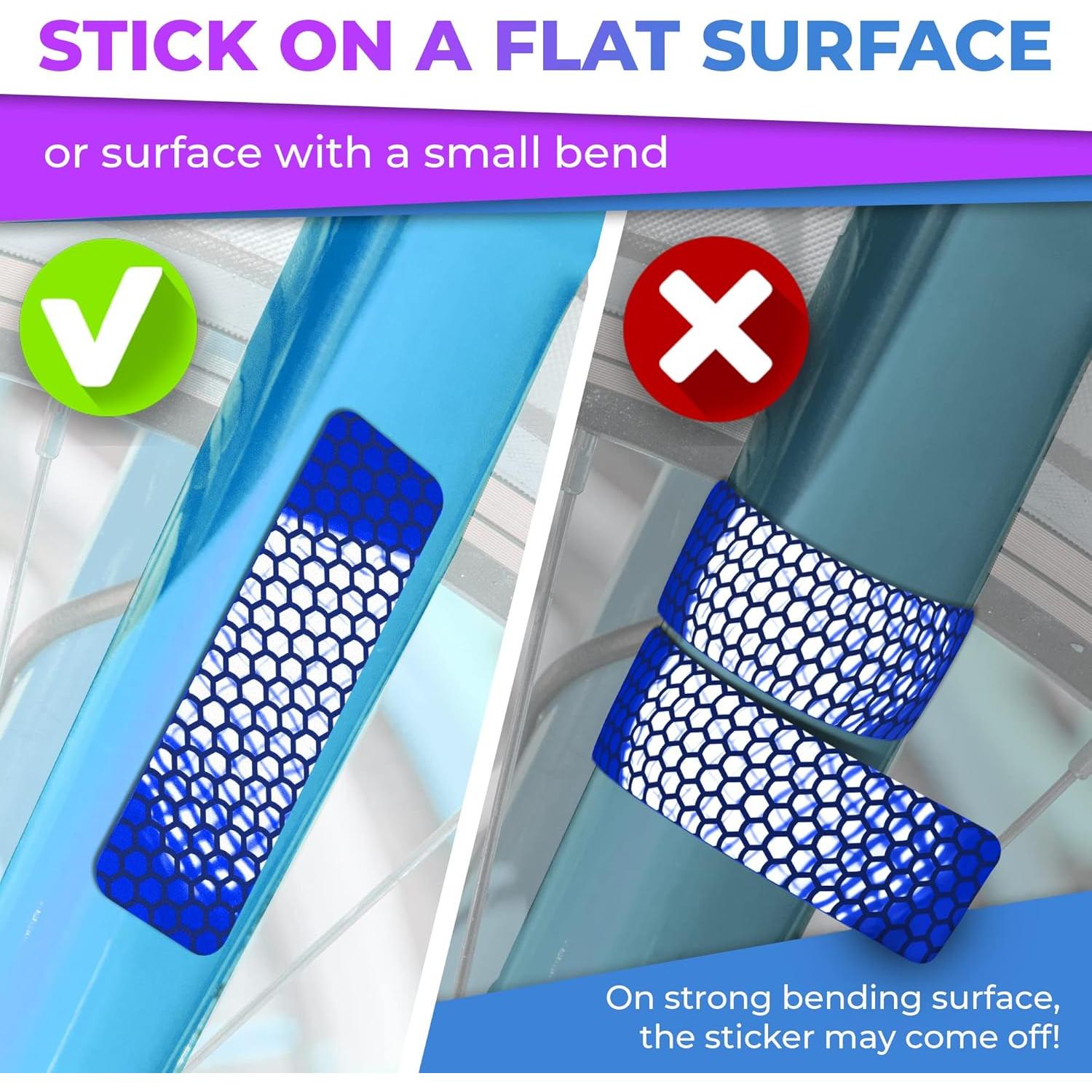 Calcomanías Reflectantes LOOM para Ruedas de Bicicletas 18pc Azul