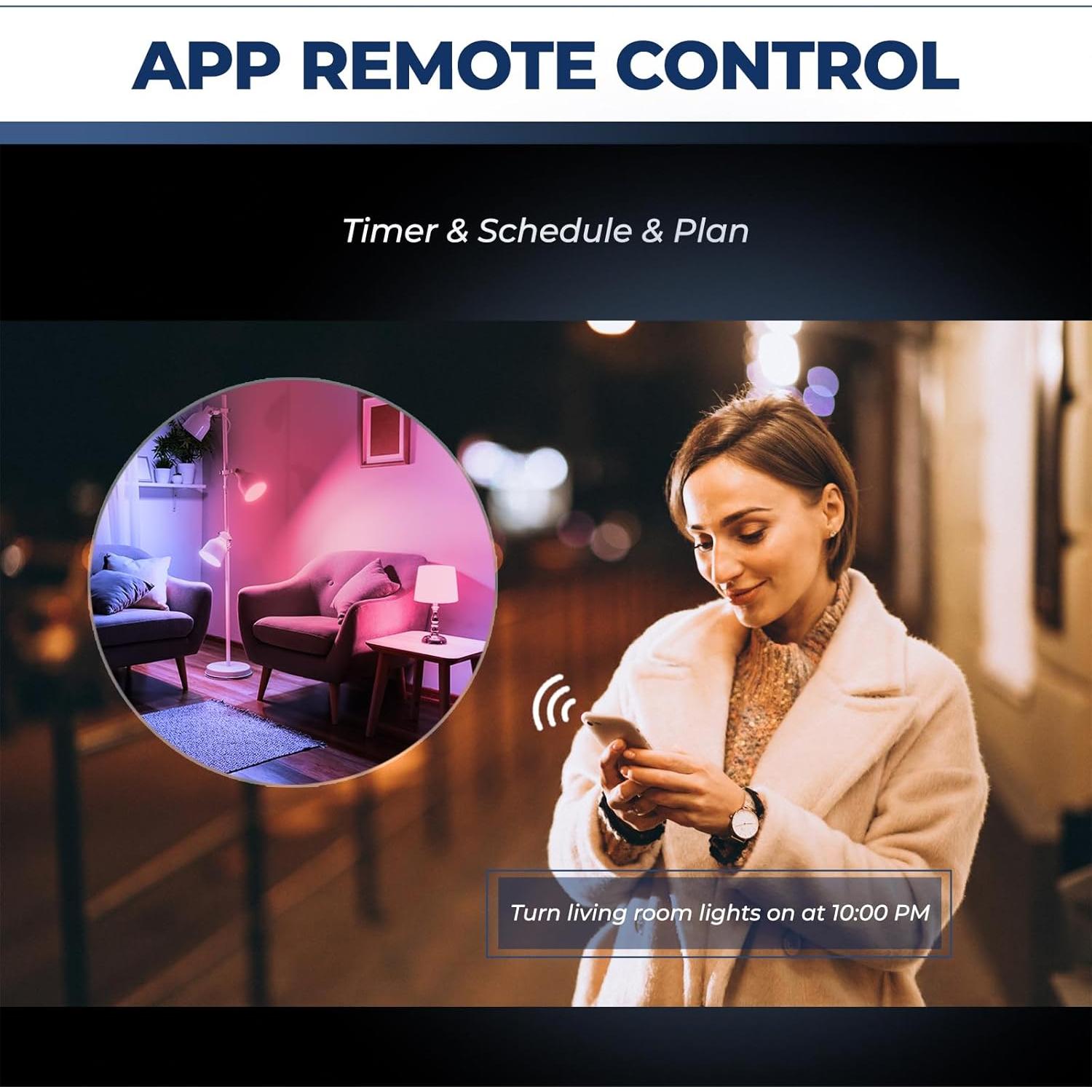 Bombillas Inteligentes Lightinginside 11W E26 RGB 1350LM 2Pcs