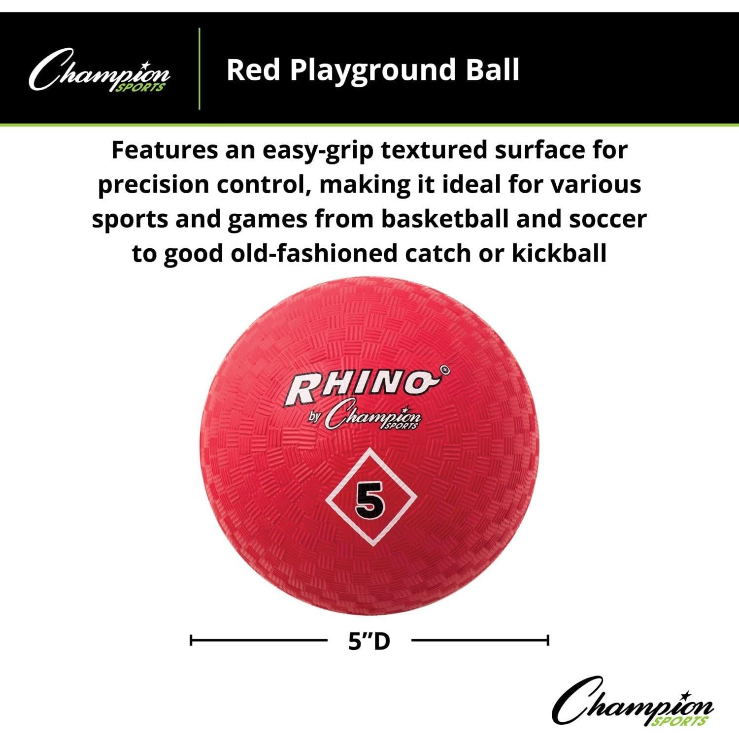 Pelota de Patio Champion Sports 12.7 cm - Nylon 2 capas Roja