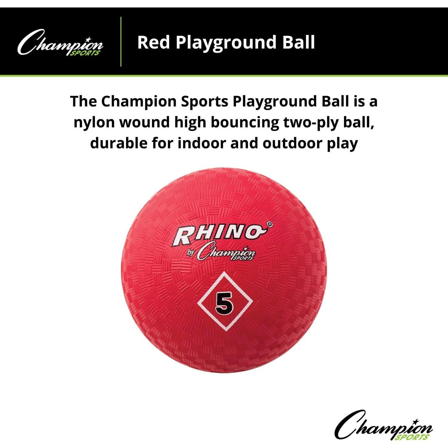 Pelota de Patio Champion Sports 12.7 cm - Nylon 2 capas Roja