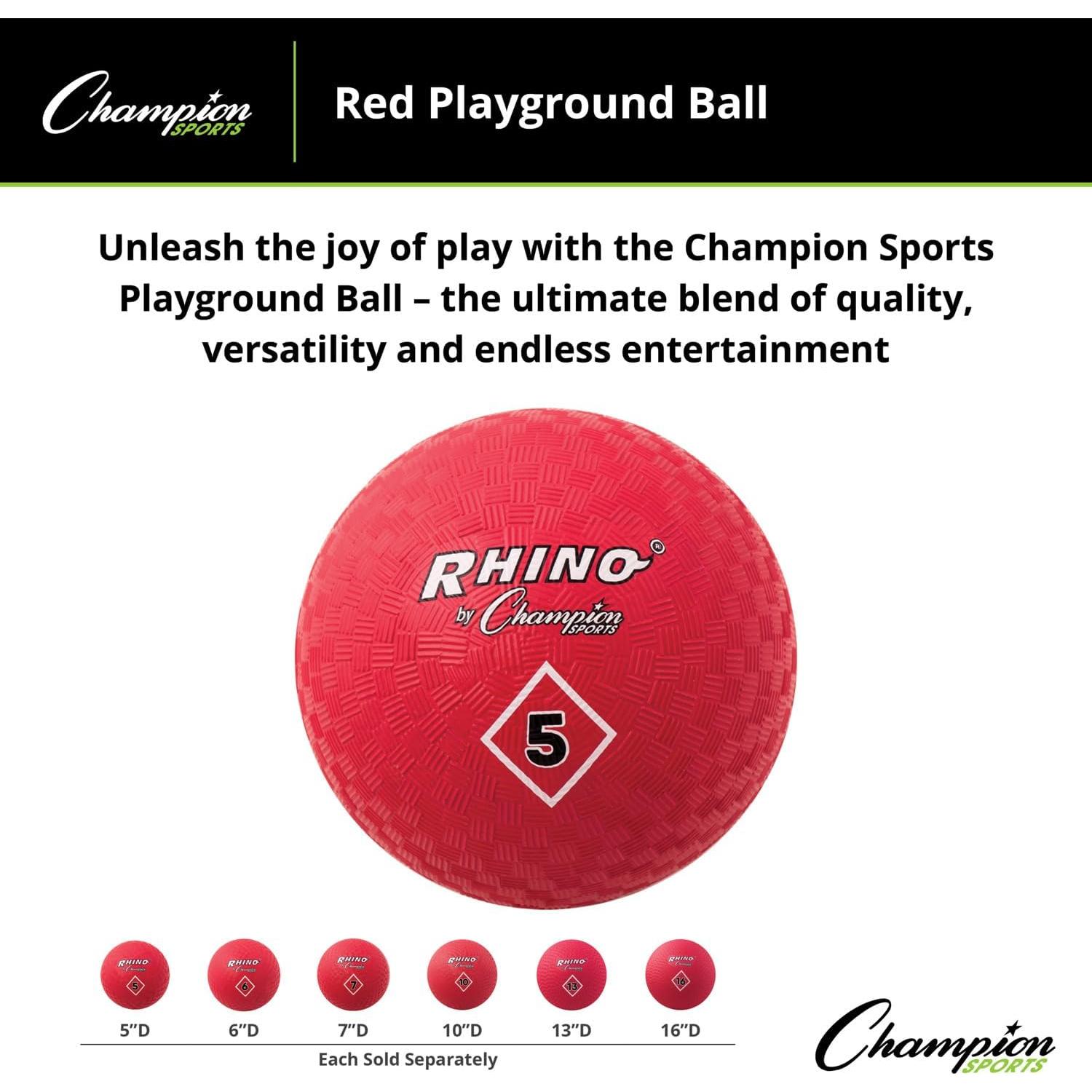 Pelota de Patio Champion Sports 12.7 cm - Nylon 2 capas Roja