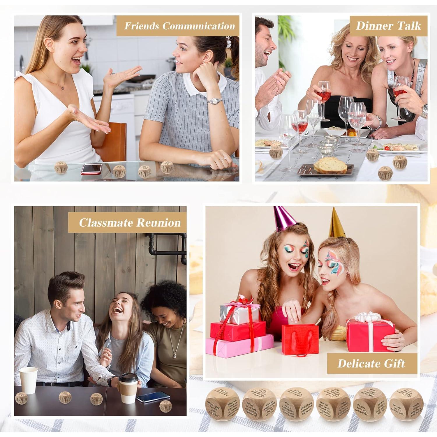 Juego de Dados Rompehielos Hanaive 12 Pcs Madera 4x4 cm