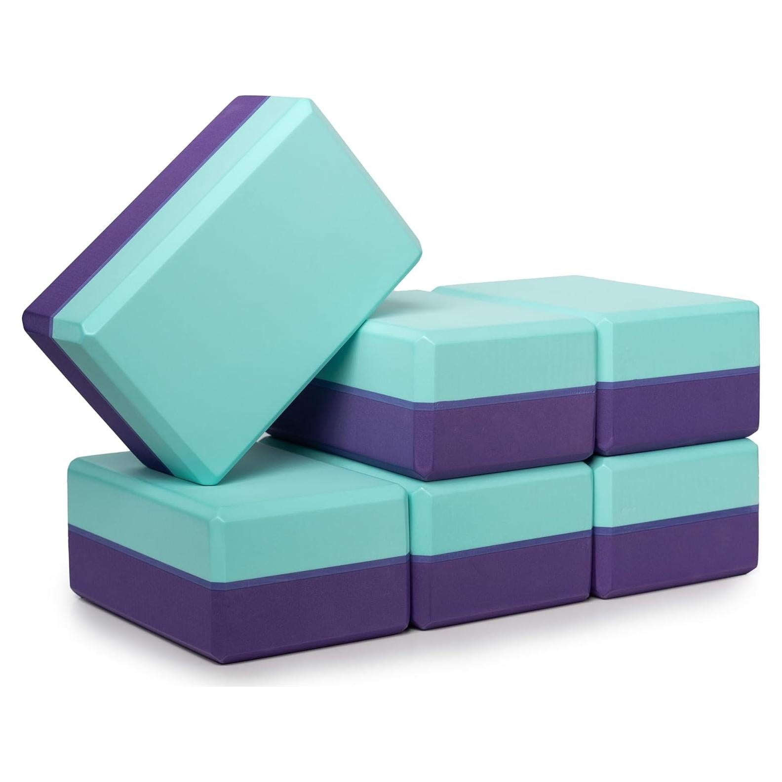 Bloques de Yoga Sunshine 6 Piezas EVA 4" Antideslizantes