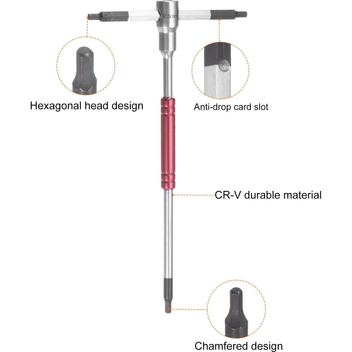 Juego de Llaves Hexagonales T HARFINGTON 2.5mm Acero Vanadio