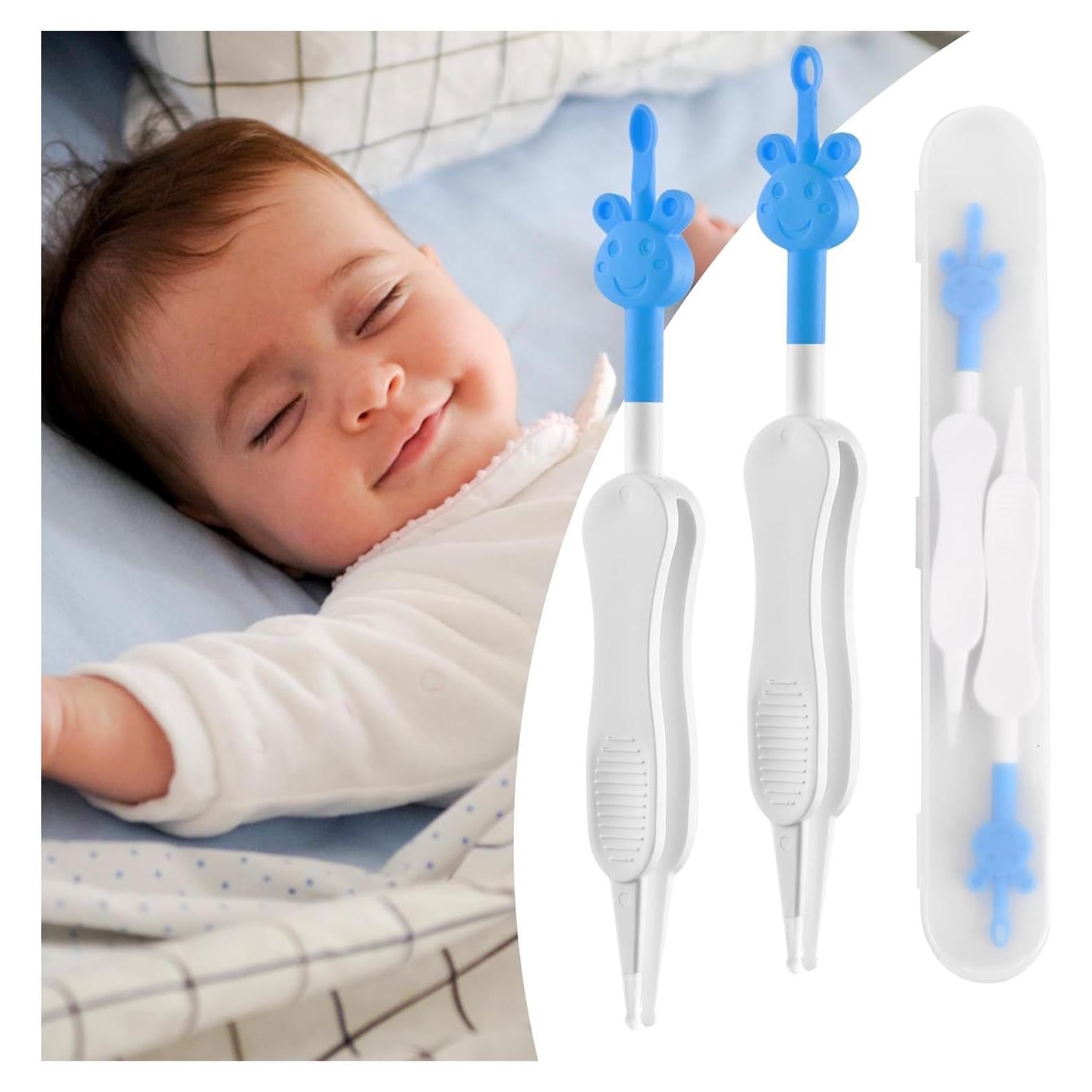 Limpiador de Nariz y Oídos para Bebés BNE-2 Azul - Silicona