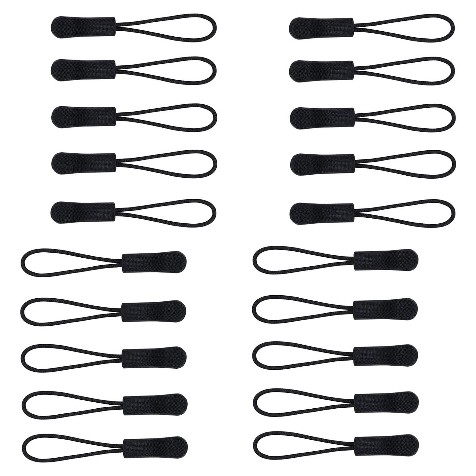 Tiradores de Cremallera Urmspst 20 Pcs Negro 65mm