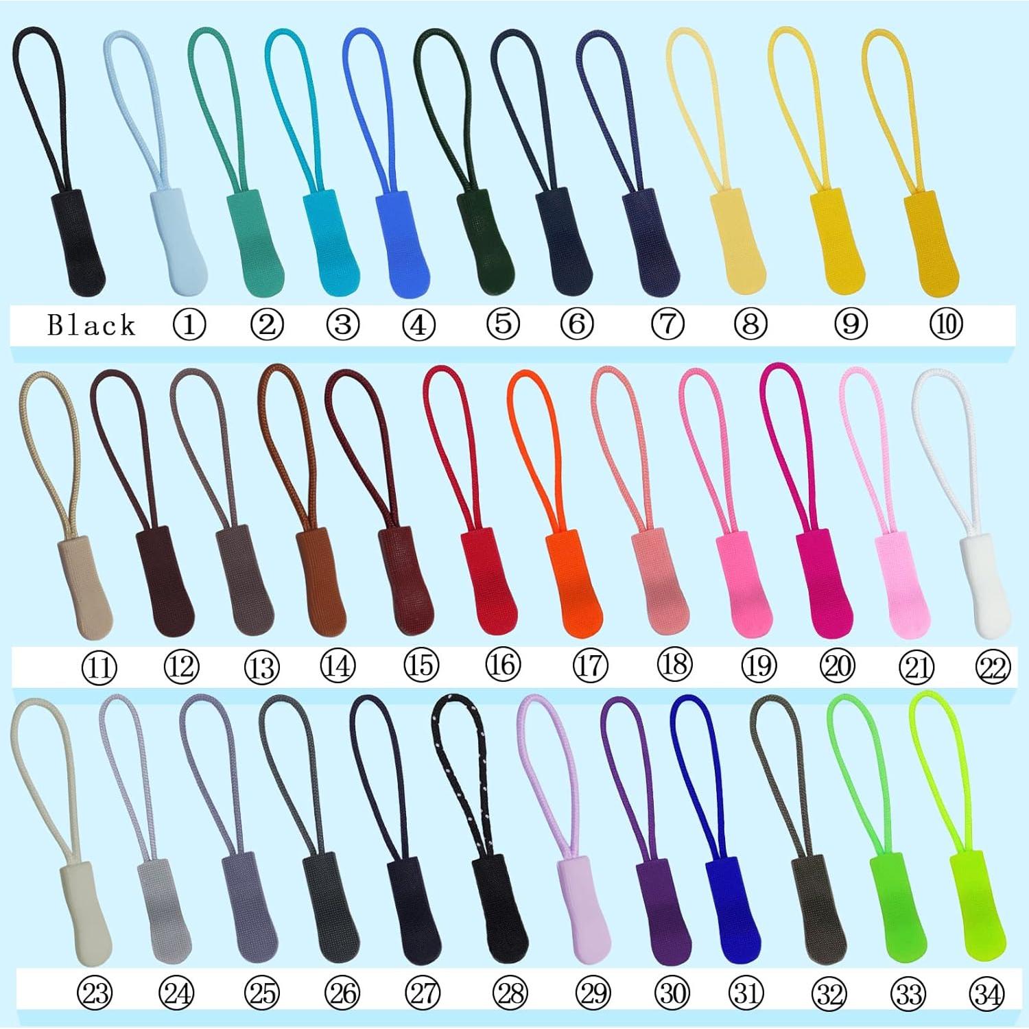 Tiradores de Cremallera Urmspst 20 Pcs Negro 65mm