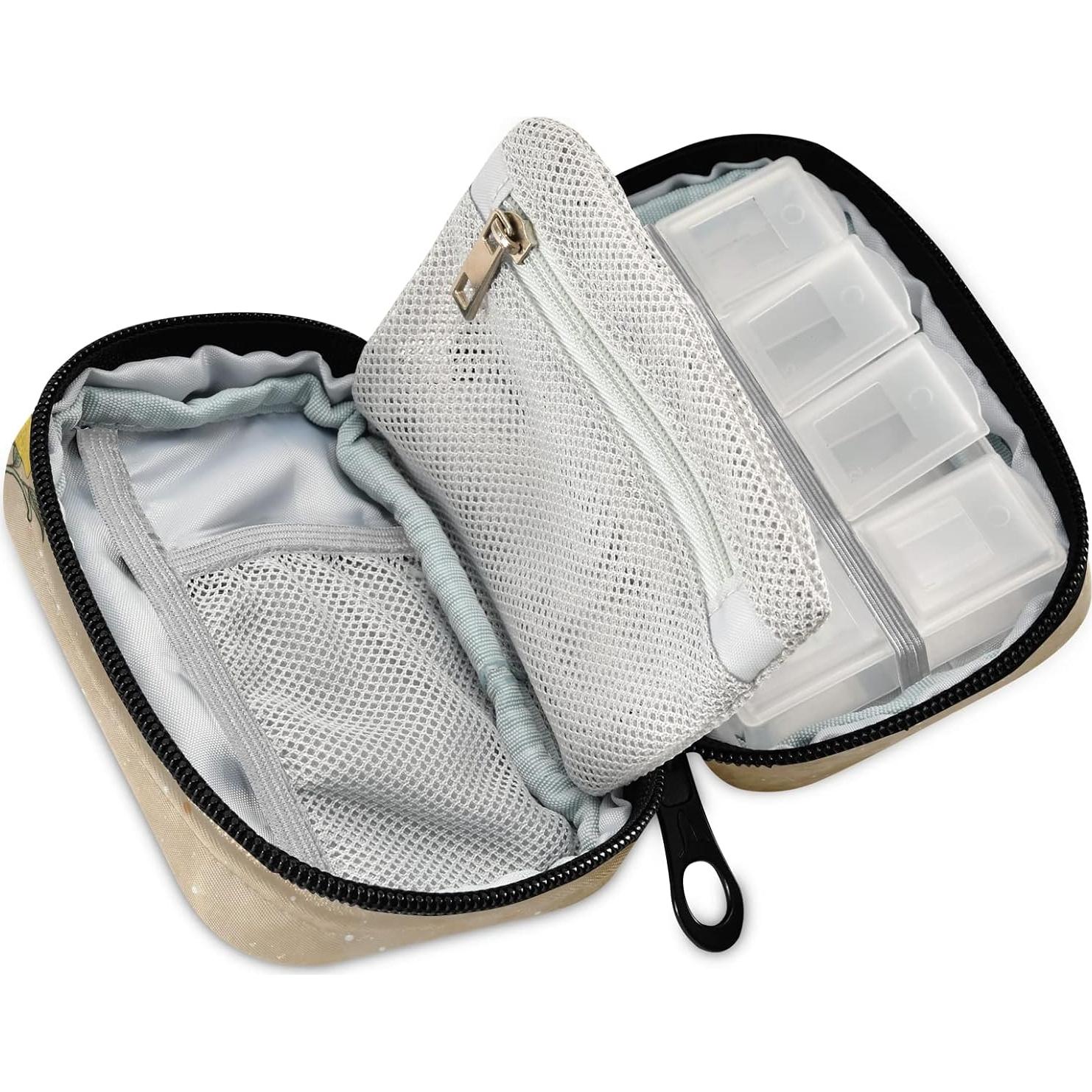 Pastillero Vintage Naanle 7 Días Compacto con Cremallera