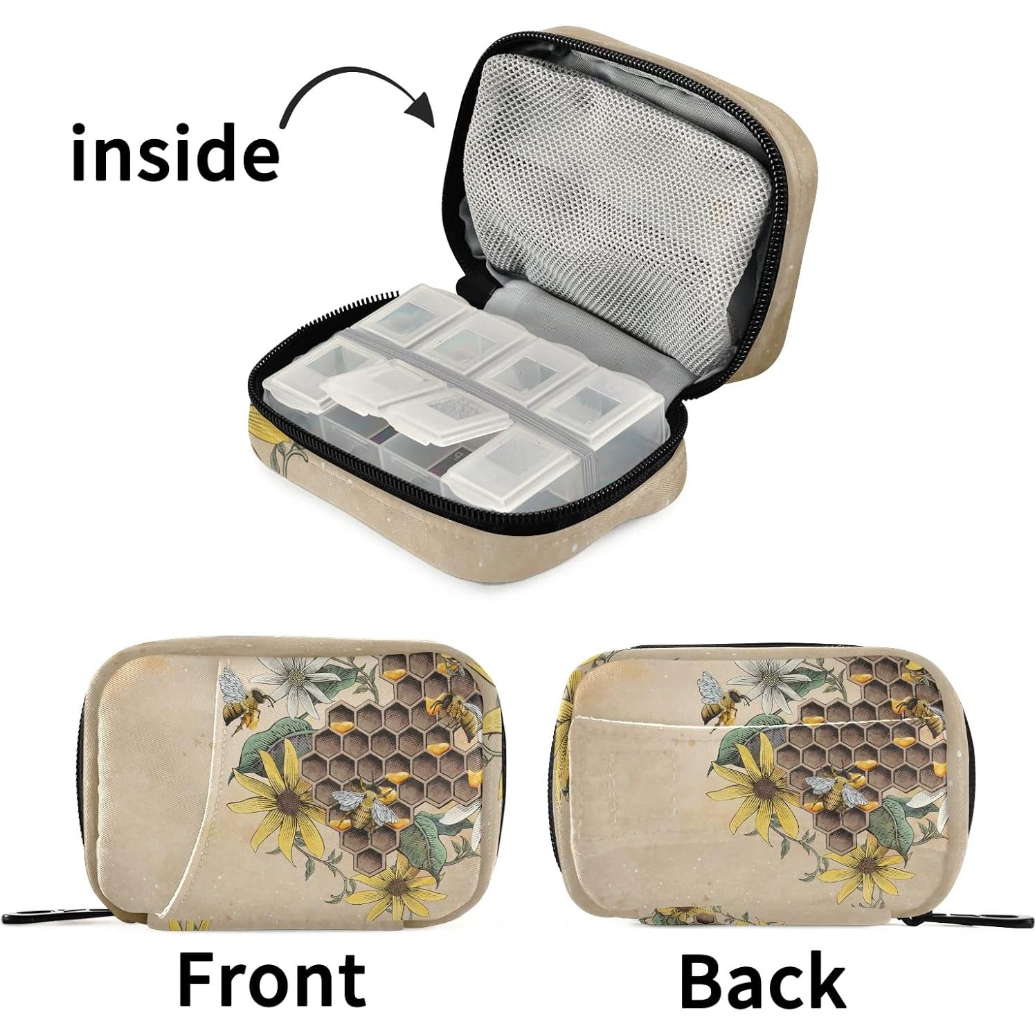 Pastillero Vintage Naanle 7 Días Compacto con Cremallera