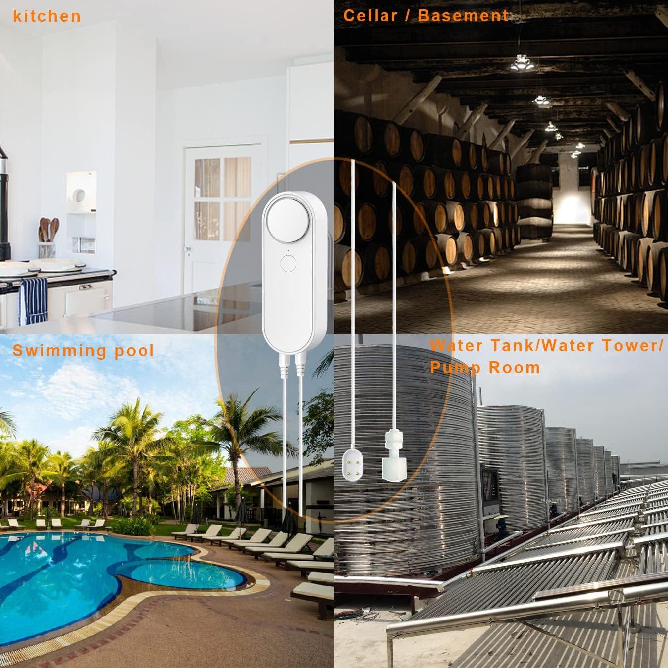 Detector de fuga de agua WiFi TUHA-TECH L31 2 en 1 con alarma